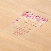  Cherry Blossom Clear Wedding Acryleinladungen (Ablage )