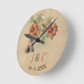 Cherry Blossom Clock Runde Wanduhr (Winkel)