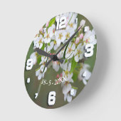 Cherry Blossom Clock Runde Wanduhr (Winkel)