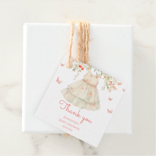 Cherry Blossom Clothesline Baby Dusche Vielen Dank Geschenkanhänger (Beispiel)