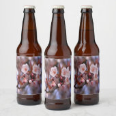 Cherry Blossom Cluster mit rosa und blau Bierflaschenetikett (Flaschen)
