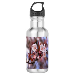 Cherry Blossom Cluster mit rosa und blau Edelstahlflasche