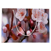 Cherry Blossom Cluster mit rosa und blau Große Geschenktüte (Rückseite)