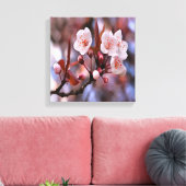 Cherry Blossom Cluster mit rosa und blau Leinwanddruck (Insitu (Wohnzimmer))
