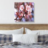 Cherry Blossom Cluster mit rosa und blau Leinwanddruck (Insitu (Schlafzimmer))