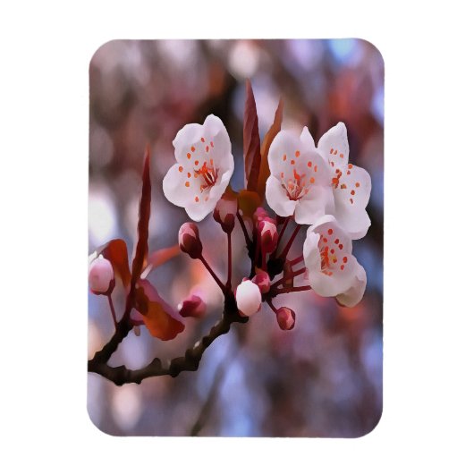 Cherry Blossom Cluster mit rosa und blau Magnet (Vertikal)