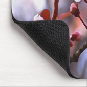 Cherry Blossom Cluster mit rosa und blau Mousepad (Ecke)