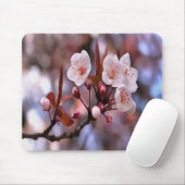 Cherry Blossom Cluster mit rosa und blau Mousepad (Mit Mouse)