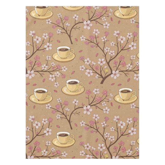 Cherry Blossom Coffee Cozy Pattern (1) Tischdecke (Vorderseite)
