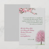 Cherry Blossom Custom Accommodation Card Begleitkarte (Vorne/Hinten)