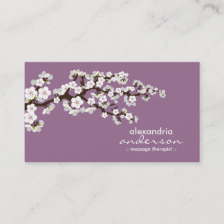 Cherry Blossom Custom Business Cards (Lavendel) Visitenkarte