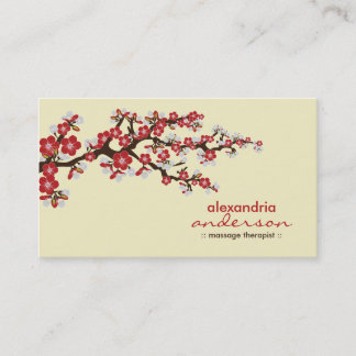 Cherry Blossom Custom Business Cards (rot) Visitenkarte