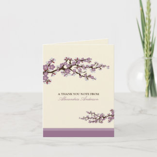 Cherry Blossom Custom Danke Card (lila)
