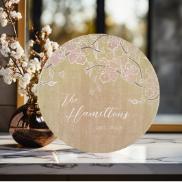 Cherry Blossom Custom Establishment Year Schneidebrett