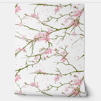 Cherry Blossom Custom Sakura Pink Blume Custom Tapete