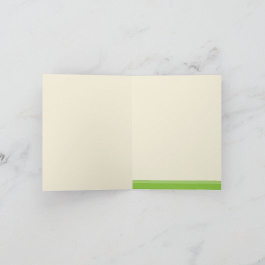 Cherry Blossom Custom Vielen Dank Karte (grün) (Innenseite)