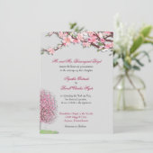 Cherry Blossom Custom Wedding Einladungen (Stehend Vorderseite)