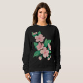 Cherry Blossom Cute Hand Drawn Plant Flower Sweatshirt (Vorne ganz)