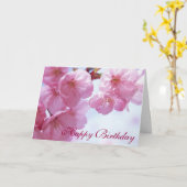 Cherry Blossom D1 individuell anpassbare Geburtsta Karte (Gelbe Blume)