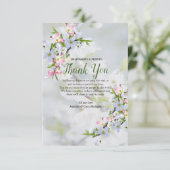 Cherry Blossom danke Ihnen Karten (Stehend Vorderseite)