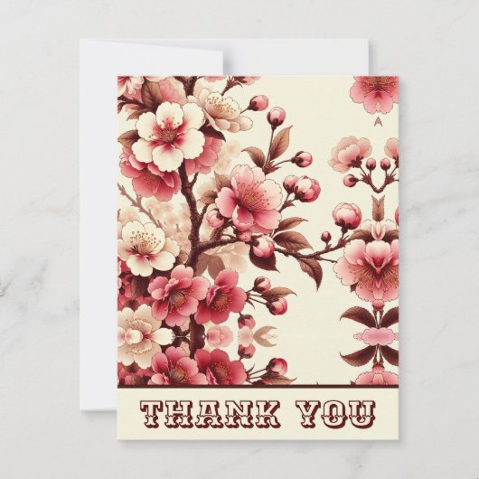 Cherry Blossom Dankeschön Karte (Vorderseite)