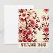Cherry Blossom Dankeschön Karte (Vorne/Hinten)