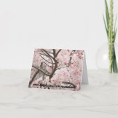 Cherry Blossom Dankeschön Karte (Rückseite)