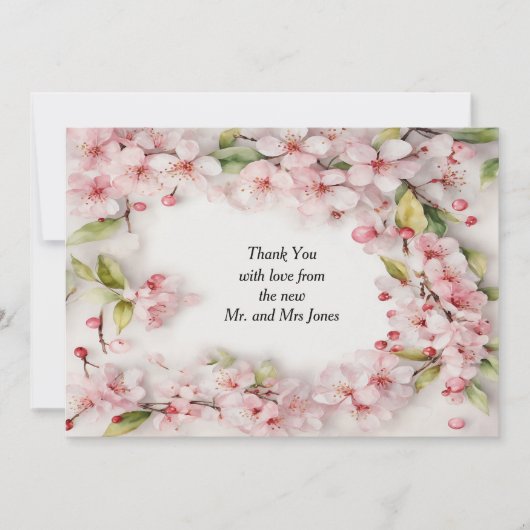 Cherry Blossom Dankeskarte (Vorderseite)