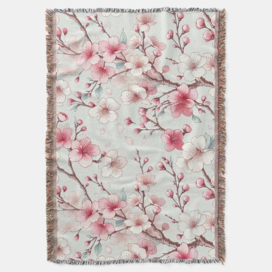 Cherry Blossom Decke (Vorderseite Vertikal)