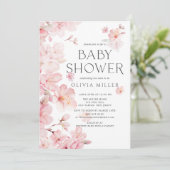 Cherry Blossom Delight Baby Shower Einladungen (Stehend Vorderseite)