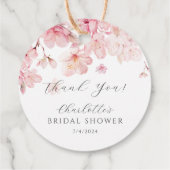 Cherry Blossom Delight Brautparty Geschenkanhänger (Rückseite)