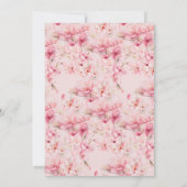 Cherry Blossom Delight Bridal Dusche Einladung (Rückseite)