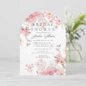 Cherry Blossom Delight Bridal Dusche Einladung (Stehend Vorderseite)