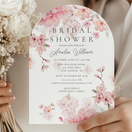 Cherry Blossom Delight Bridal Dusche Einladung