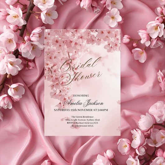 Cherry Blossom Delight Bridal Dusche Einladung