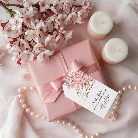 Cherry Blossom Delight Bridal Dusche Einladung Geschenkanhänger