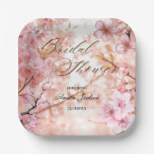 Cherry Blossom Delight Bridal Dusche Einladung Pappteller (Vorderseite)