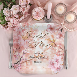 Cherry Blossom Delight Bridal Dusche Einladung Pappteller