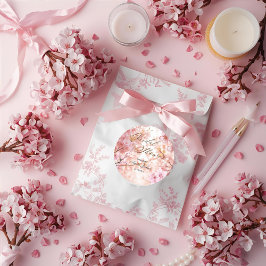 Cherry Blossom Delight Bridal Dusche Einladung Runder Aufkleber