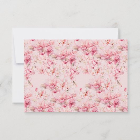 Cherry Blossom Delight Bride Words of Wisdom Card Einladung (Rückseite)