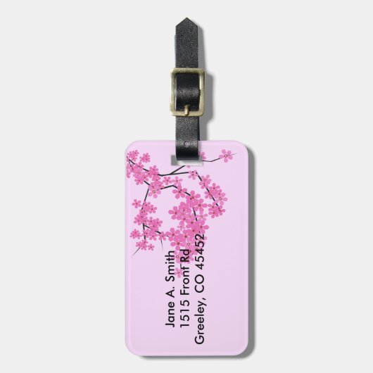 Cherry Blossom Design - Gepäckmarke Gepäckanhänger (Vorderseite vertikal)