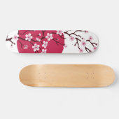 Cherry Blossom Design Skateboard Deck (Horizontal)