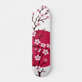 Cherry Blossom Design Skateboard Deck (Vorne)