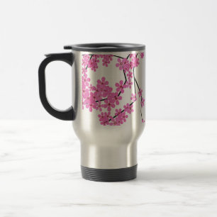Cherry Blossom Design Travel Beverage Tasse