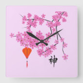 Cherry Blossom Design - Uhr (Vorderseite)
