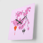 Cherry Blossom Design - Uhr (Winkel)