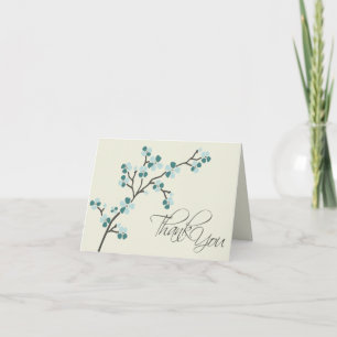 Cherry Blossom Designer Danke Karte 2 (aquamarin)