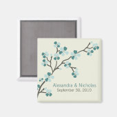 Cherry Blossom Designer Gastgeschenk Hochzeit 2 (a Magnet (Vorderseite/Rückseite)