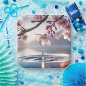 Cherry Blossom Dewdrop Pappteller (Party)
