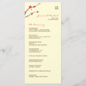 Cherry Blossom Double Happiness Wedding Program Programm (Vorderseite)